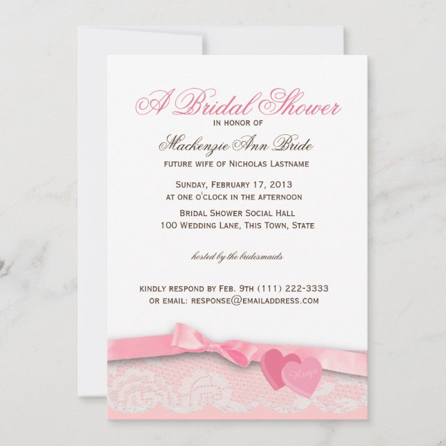 Invitation Fête des mariées Valentine Candy (Devant)