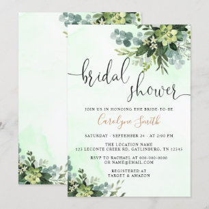 Invitation Fête des mariées verdoyante