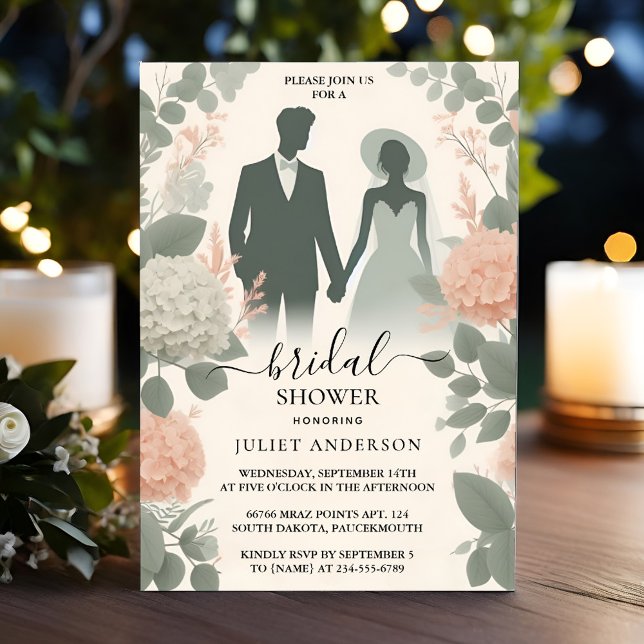 Invitation Fête des mariées verte à la mousse de broyage (Créateur téléchargé)