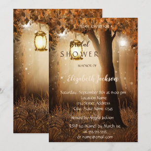 Invitation Fête des mariées vintage d'arbre rustique