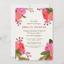 Invitation Fête des mariées vintage Garden