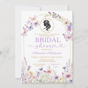 Invitation Fête des mariées vintage Tea Party Fleurs sauvages