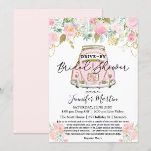 Invitation Fête des mariées virtuelle Drive By Fête des marié