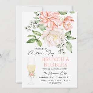 Invitation Fête des mères Brunch & Bubbles Floral