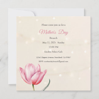 Invitation Fête des Mères, Fête des Mères Déjeuner