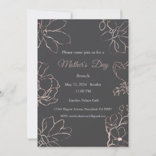 Invitation Fête des Mères, Fête des Mères Déjeuner