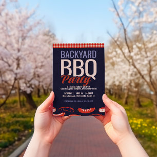 Invitation Fête des pères Jardin barbecue