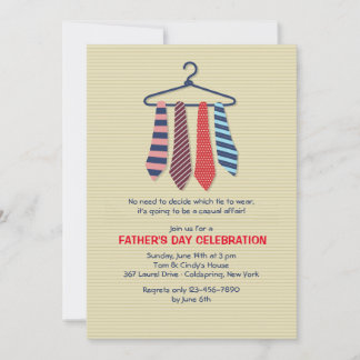 Invitation Fête des pères Neckties