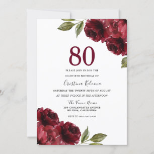 Invitation Fête des Roses Rouges de Bourgogne 80e anniversair