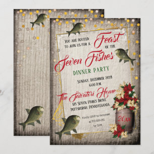 Invitation Fête des Sept Poissons Italien Américain Parti I