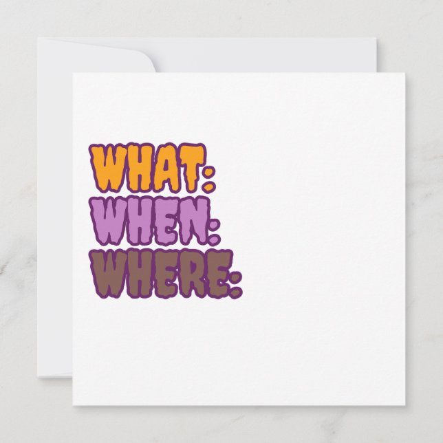 Invitation Fête d'Espooky Drôle Araignée Effrayante (Dos)