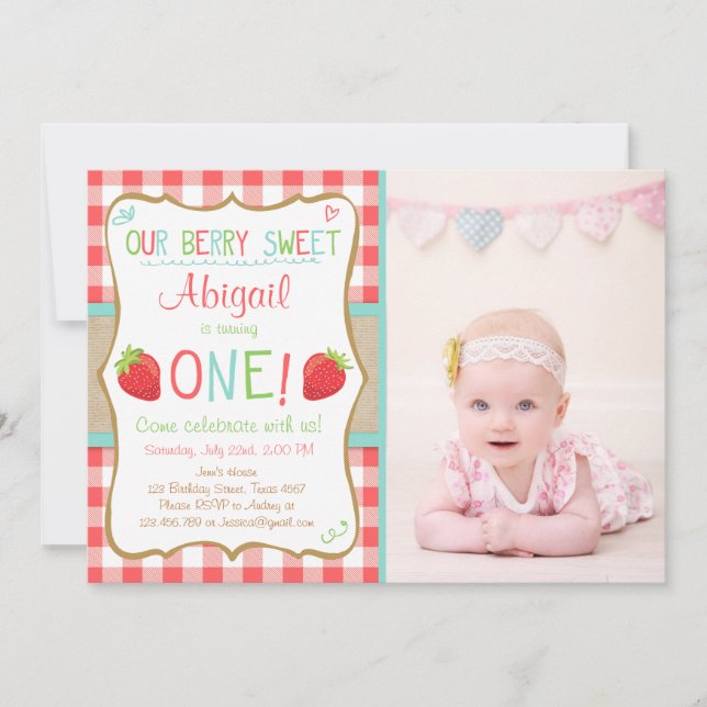 Invitation Fête d'été de l'invitation d'anniversaire de frais (Devant)