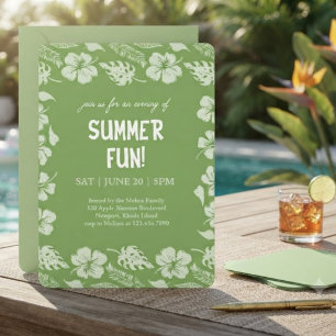 Invitation Fête d'été Good Vibes & Sunshine