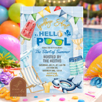 Fête d'été pour enfants Bonjour Piscine Au revoir