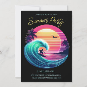 Invitation Fête d'été - Promenez-vous au coucher du soleil