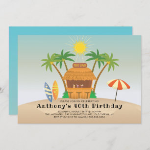 Invitation Fête d'été Tiki Bar