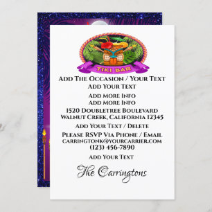 Invitation Fête d'été - Voir Reverse Side