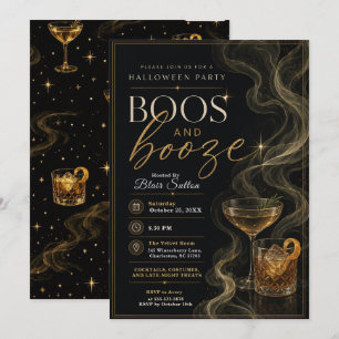 Invitation Fête d'Halloween Boissons et Méchants