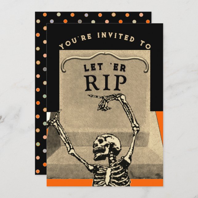 Invitation Fête d'Halloween créative (Devant / Derrière)