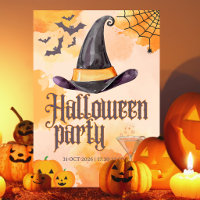 Fête d'Halloween de bureau orange mignonne avec lo