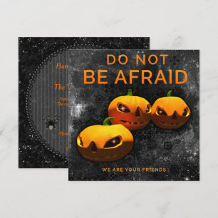 Invitation Fête d'Halloween de citrouilles "N'ayez pas peur"