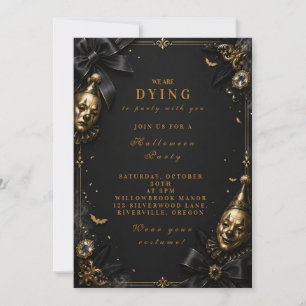 Invitation Fête d'Halloween de Clown Gothique