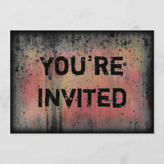 Invitation Fête d'Halloween de Grunge coloré