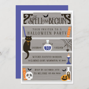 Invitation Fête d'Halloween de la Maison Chasse