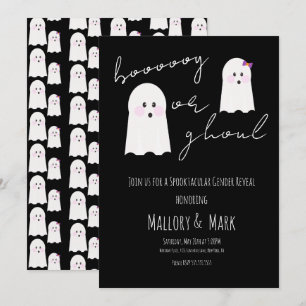 Invitation Fête d'Halloween de révélation de genre de spectre
