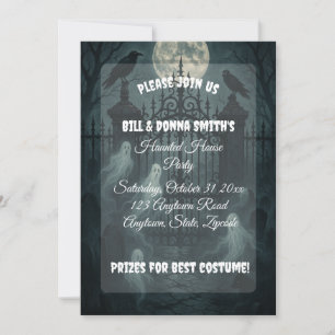 Invitation Fête d'Halloween du cimetière éffrayant