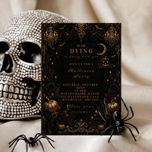 Invitation Fête d'Halloween Élégante et Glamour