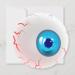 Invitation Fête d'Halloween ! Eyeball Éffrayant personnalisé