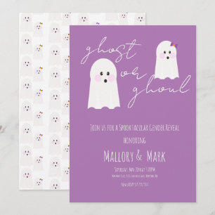 Invitation Fête d'Halloween Ghost Ghoul Révélation de Sexe Vi