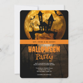 Invitation Fête d'Halloween Gothic Moon