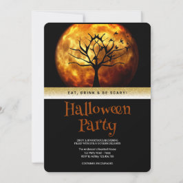 Invitation Fête d'Halloween Gothic Moon