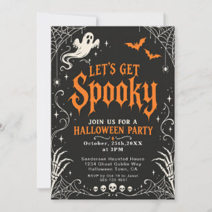 Invitation Fête d'Halloween gothique : Faisons monter le fris