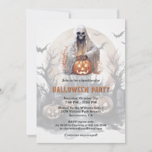 Invitation Fête d'Halloween Jack-O-Lantern