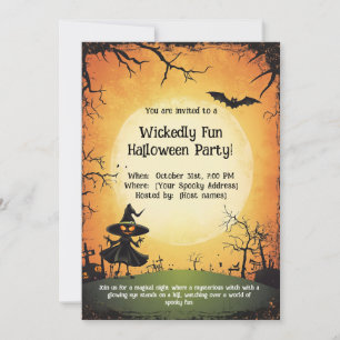 Invitation Fête d'Halloween méchamment amusante !
