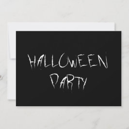 Invitation Fête d'Halloween noir et blanc