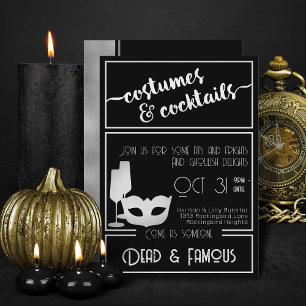 Invitation Fête d'Halloween noir moderne