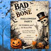 Fête d'Halloween osseuse