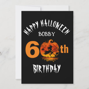 Invitation Fête d'Halloween personnalisée pour 60e anniversai