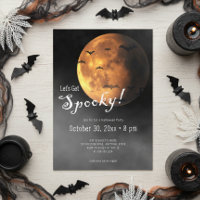 Fête d'Halloween Pleine lune et chauves-souris Éff