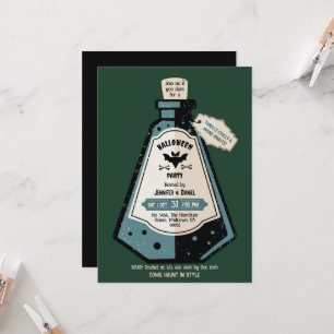 Invitation Fête d'Halloween pour adultes Vintage Chauve-souri