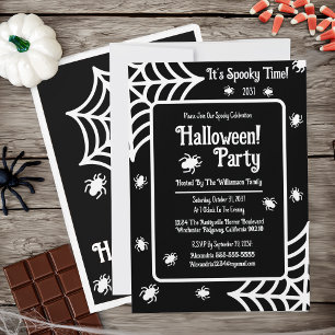 Invitation Fête d'Halloween Spiderweb personnalisée
