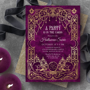 Invitation Fête d'Halloween Tarot