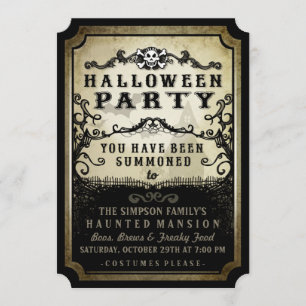 Invitation Fête D'Halloween Vous Avez Été Appelé Noir & Tan