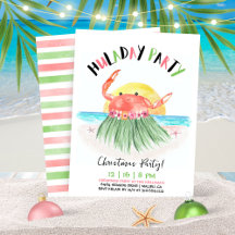 Fête d'Huladay Crabe Noël Tropical Hawaïen