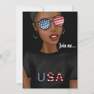 Invitation Fête d'indépendance du 4 juillet USA Fête d'annive