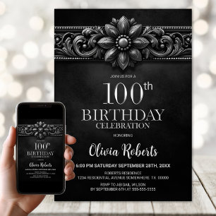 Invitation Fête du 100e anniversaire de la Fleur d'Argent